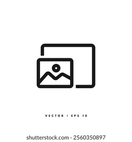 Picture Gallery Icon. Editable Stroke