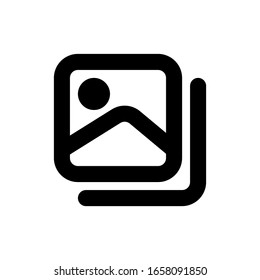 picture and gallery icon. One of set web icons. Photo Camera line icon a linear pattern on a white background