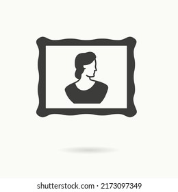 Picture gallery icon. Vector illustration isolated on white.