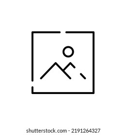 Picture, Gallery, Image Dotted Line Icon Vector Illustration Logo Template. Suitable For Many Purposes.