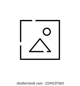 Picture, Gallery, Image Dotted Line Icon Vector Illustration Logo Template. Suitable For Many Purposes.