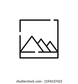 Picture, Gallery, Image Dotted Line Icon Vector Illustration Logo Template. Suitable For Many Purposes.