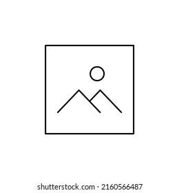 Picture, Gallery, Image Thin Line Icon Vector Illustration Logo Template. Suitable For Many Purposes.