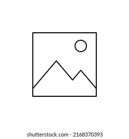 Picture, Gallery, Image Thin Line Icon Vector Illustration Logo Template. Suitable For Many Purposes.