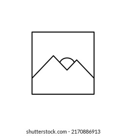 Picture, Gallery, Image Thin Line Icon Vector Illustration Logo Template. Suitable For Many Purposes.