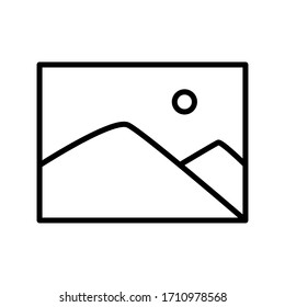 Picture gallery line icon vector isolated