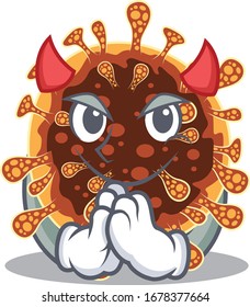 A picture of gamma coronavirus in devil cartoon design