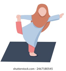 A picture of a girl doing exercise on a mat