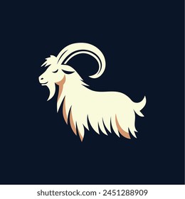 a picture of a goat with a white face and a gold and orange coloring.