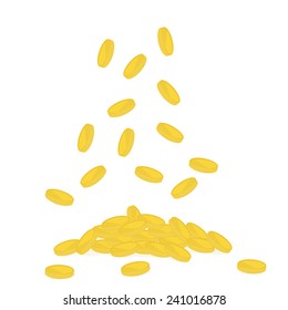 Picture gold coins without gradient.