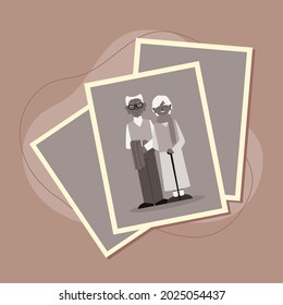 picture of grandparents couple cartoon