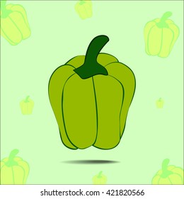 picture of green pepper on the background