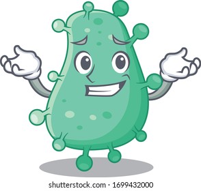 A picture of grinning agrobacterium tumefaciens cartoon design concept