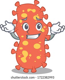 A picture of grinning bacteroides cartoon design concept