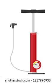 picture of hand bicycle pump, flat style icon