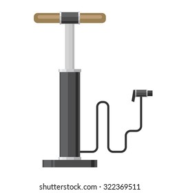 picture of hand bicycle pump, flat style icon