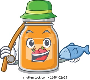 A Picture of happy Fishing apple jam design