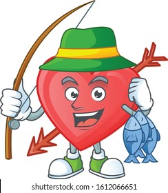 A Picture of happy Fishing arrow love design