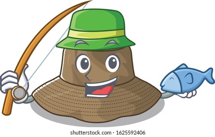 A Picture of happy Fishing bucket hat design