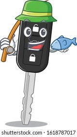A Picture of happy Fishing car key design