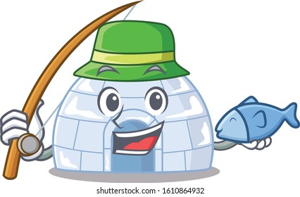 A Picture of happy Fishing igloo design