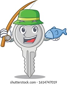 A Picture of happy Fishing key in design