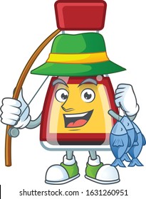 A Picture of happy Fishing say asian sauce design