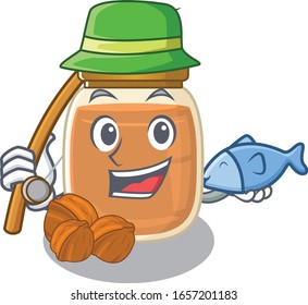 A Picture of happy Fishing walnut butter design