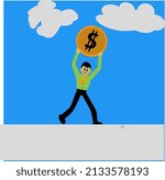 picture of a hard worker bringing his own sweat money with a smile