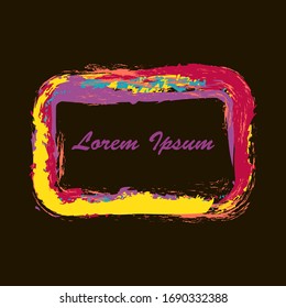 The picture has a watercolor banner for text in the form of a rectangle. Banner for advertising, brochure, project, business