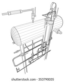 Picture of heat exchanger on white background