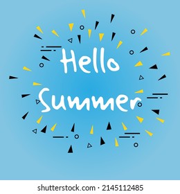 PICTURE OF HELLO SUMMER, SUMMER CONCEPT, VECTOR ILLUSTRATION