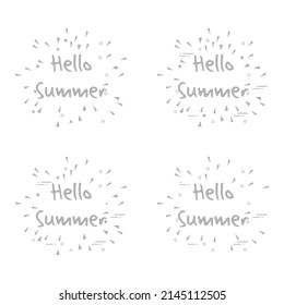 BILD VON HELLO SOMMER, SOMMER-KONZEPT, VEKTORGRAFIK
