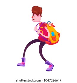 Picture of a high school student with a backpack