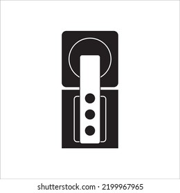 Picture Of Hinges And Door Latch Icon Logo Vector Design