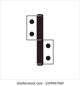 Picture Of Hinges And Door Latch Icon Logo Vector Design