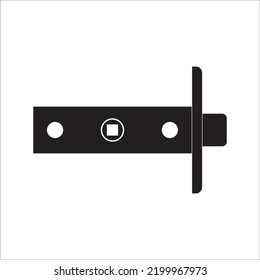 Picture Of Hinges And Door Latch Icon Logo Vector Design