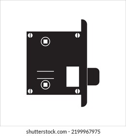 Picture Of Hinges And Door Latch Icon Logo Vector Design