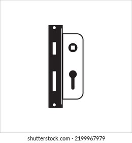 Picture Of Hinges And Door Latch Icon Logo Vector Design