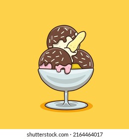 picture of ice cream being served, looks very delicious when eaten