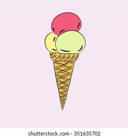 picture of ice cream in the cone