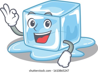 A picture of ice cube making an Okay gesture