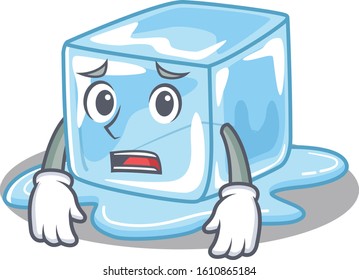 A picture of ice cube showing afraid look face