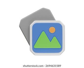Bildsymbol 3D-Illustration rendern