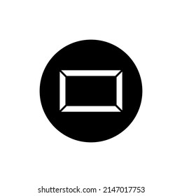 Bildsymbol in schwarz-rund