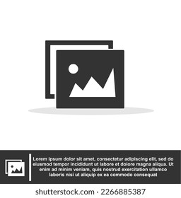 Picture icon in black and white colour