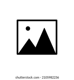 Picture icon. Cartoon design. Landscape art. Simple flat style. Nature background. Vector illustration. Stock image. 