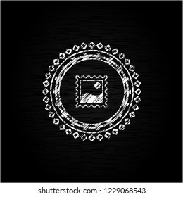 picture icon with chalkboard texture