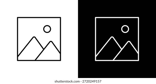Picture icon Clip Art design. Line icons