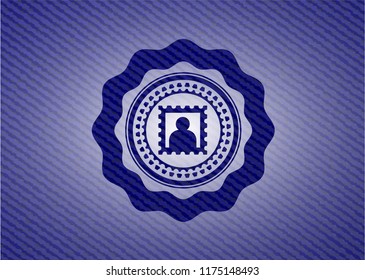 picture icon with denim texture